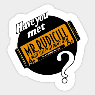 Mister Rudicill Candy Bar deisgn Sticker